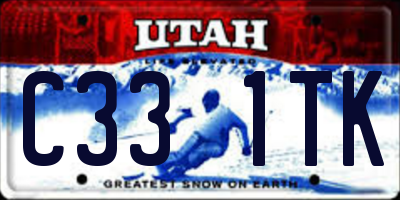 UT license plate C331TK