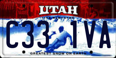 UT license plate C331VA