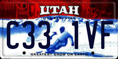 UT license plate C331VF