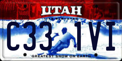 UT license plate C331VI