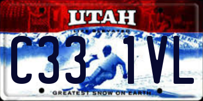 UT license plate C331VL