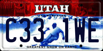 UT license plate C331WE