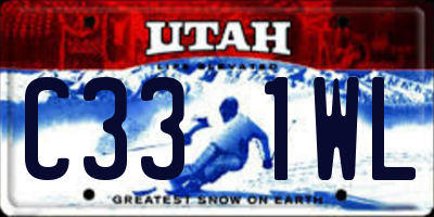 UT license plate C331WL