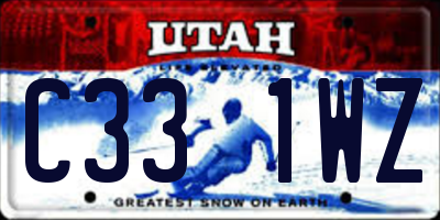 UT license plate C331WZ