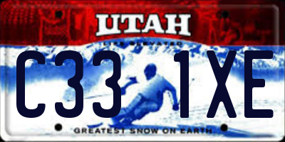 UT license plate C331XE