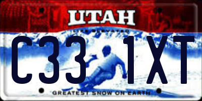 UT license plate C331XT
