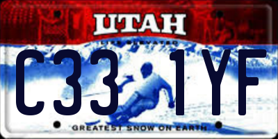 UT license plate C331YF