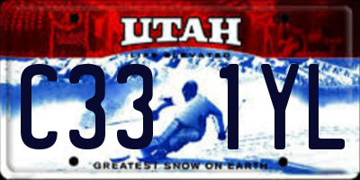 UT license plate C331YL
