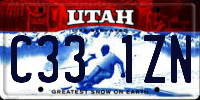 UT license plate C331ZN