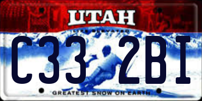 UT license plate C332BI