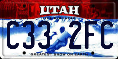 UT license plate C332FC