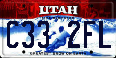 UT license plate C332FL