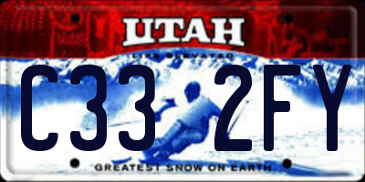 UT license plate C332FY