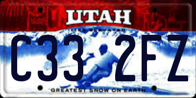 UT license plate C332FZ