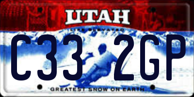 UT license plate C332GP