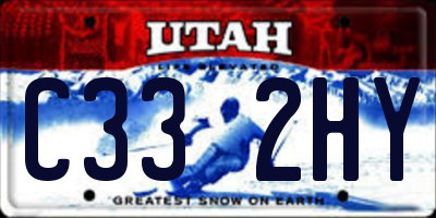 UT license plate C332HY