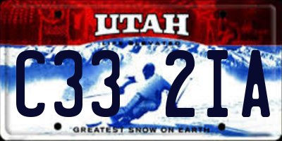 UT license plate C332IA
