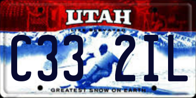 UT license plate C332IL