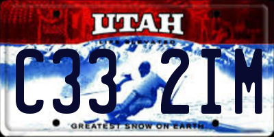 UT license plate C332IM