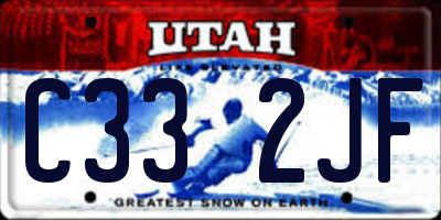 UT license plate C332JF