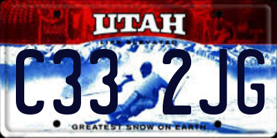 UT license plate C332JG