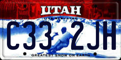 UT license plate C332JH