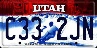 UT license plate C332JN