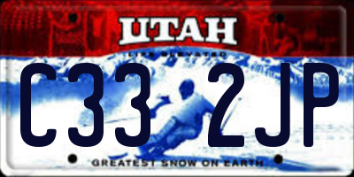 UT license plate C332JP