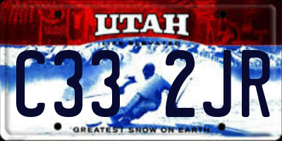 UT license plate C332JR