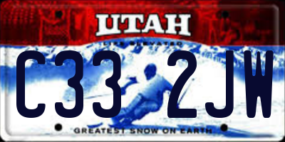 UT license plate C332JW
