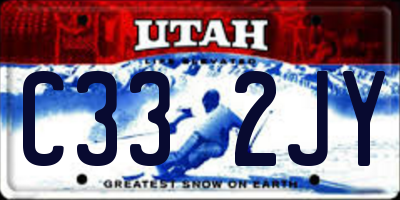 UT license plate C332JY
