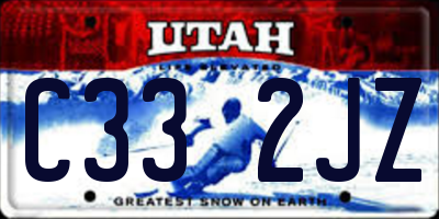 UT license plate C332JZ