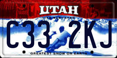 UT license plate C332KJ
