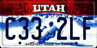 UT license plate C332LF