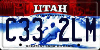 UT license plate C332LM