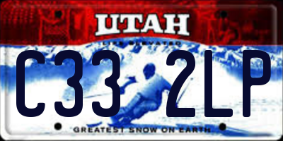 UT license plate C332LP