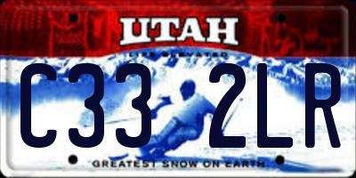 UT license plate C332LR