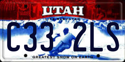UT license plate C332LS