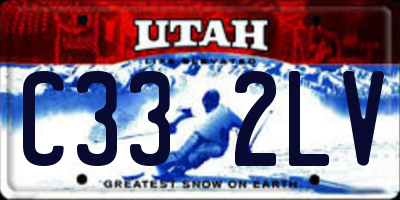 UT license plate C332LV