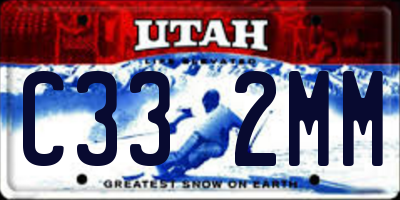 UT license plate C332MM