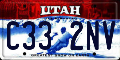 UT license plate C332NV