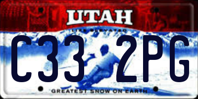 UT license plate C332PG