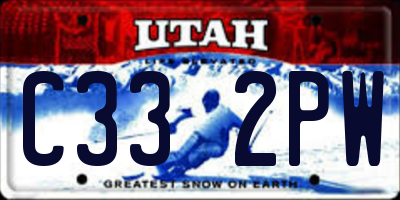 UT license plate C332PW