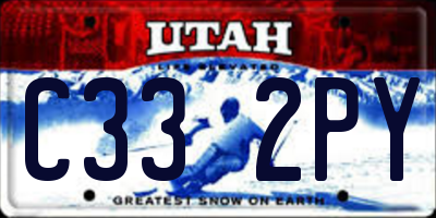 UT license plate C332PY
