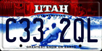 UT license plate C332QL