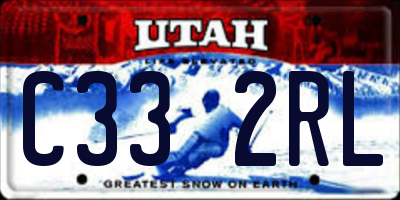 UT license plate C332RL