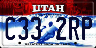 UT license plate C332RP