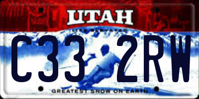 UT license plate C332RW