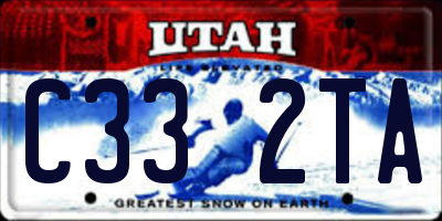 UT license plate C332TA