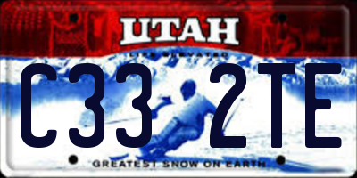 UT license plate C332TE